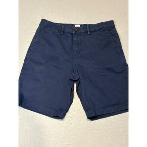 Gap Essential Khaki Mens Shorts Size 33 Navy Blue 10" Inseam
